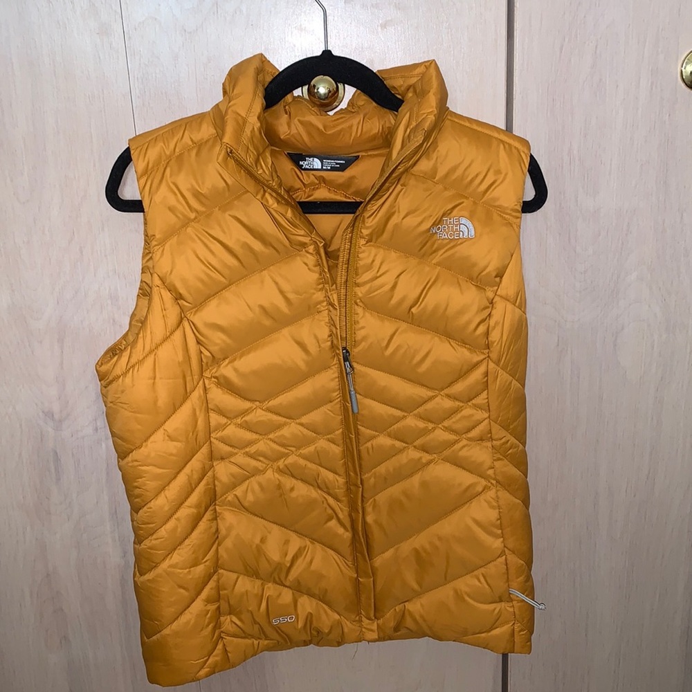Orange North Face Vest